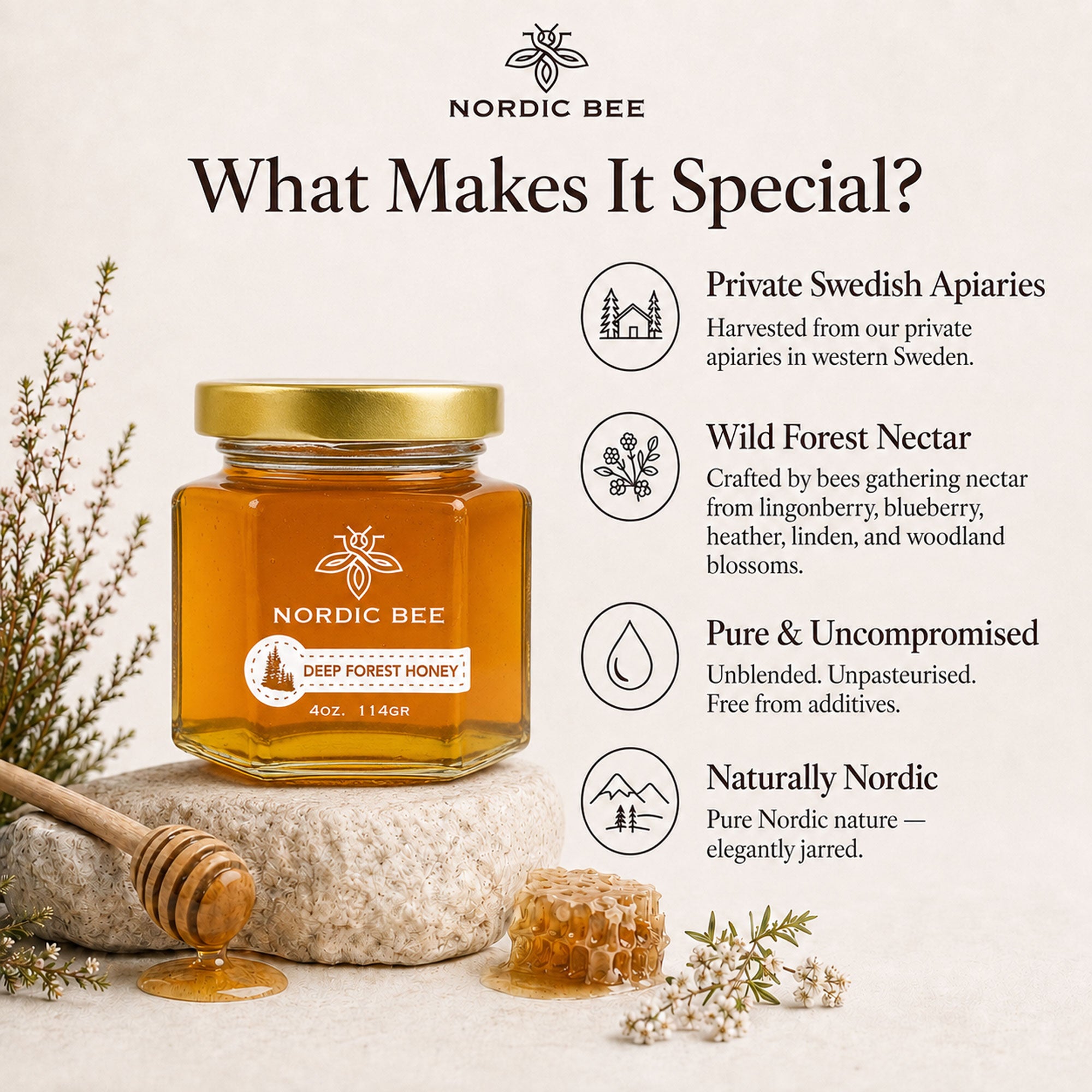 Deep Forest Honey 4oz 114gr